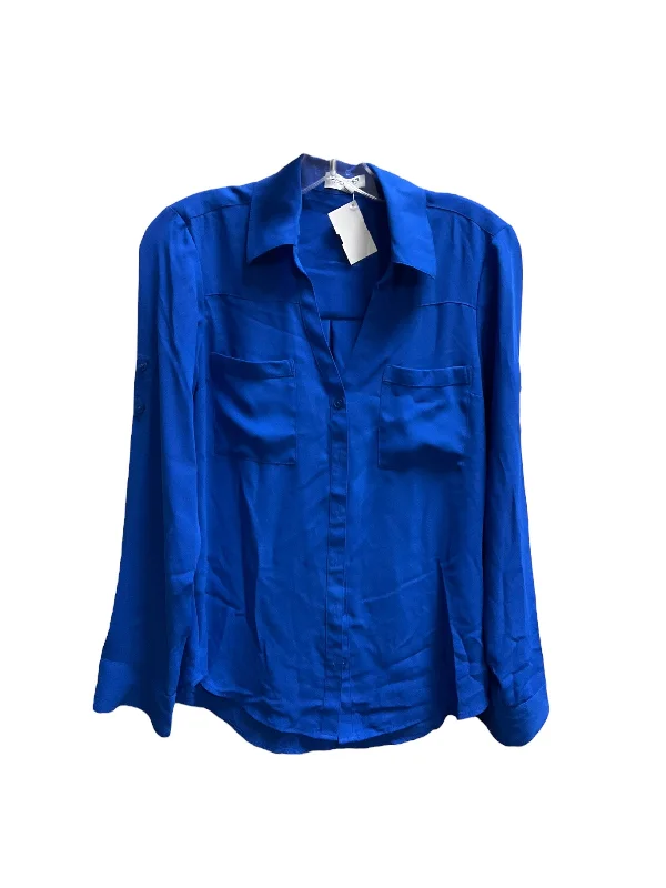 Top Long Sleeve By Express In Blue, Size: S