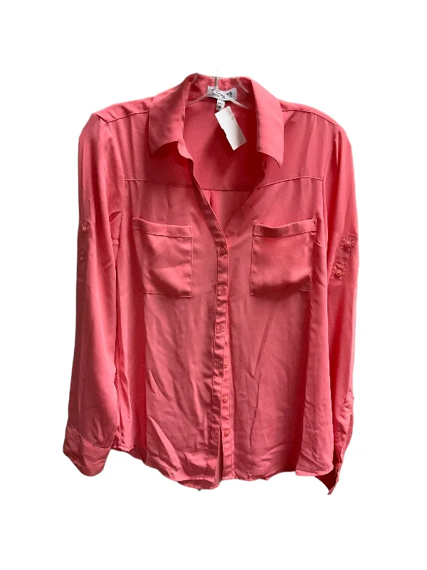 Top Long Sleeve By Express In Coral, Size: S