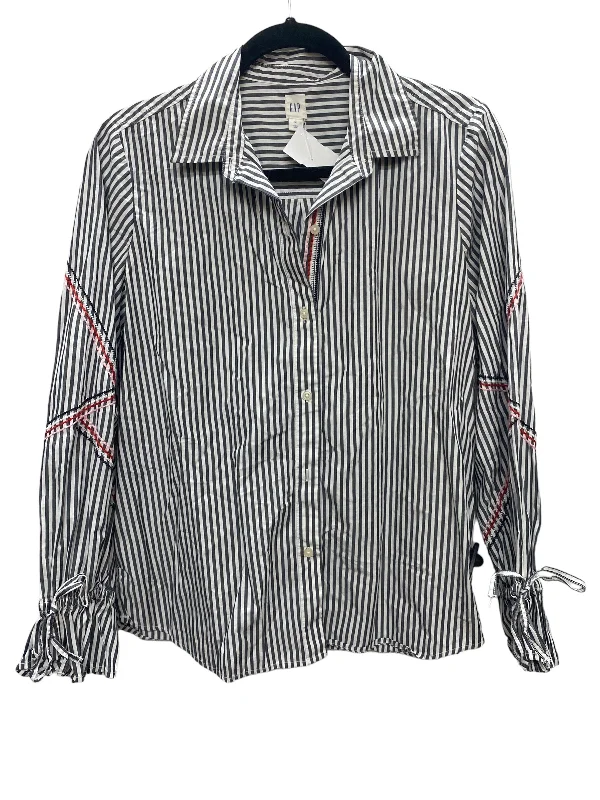 Top Long Sleeve By Gap In Striped Pattern, Size: M