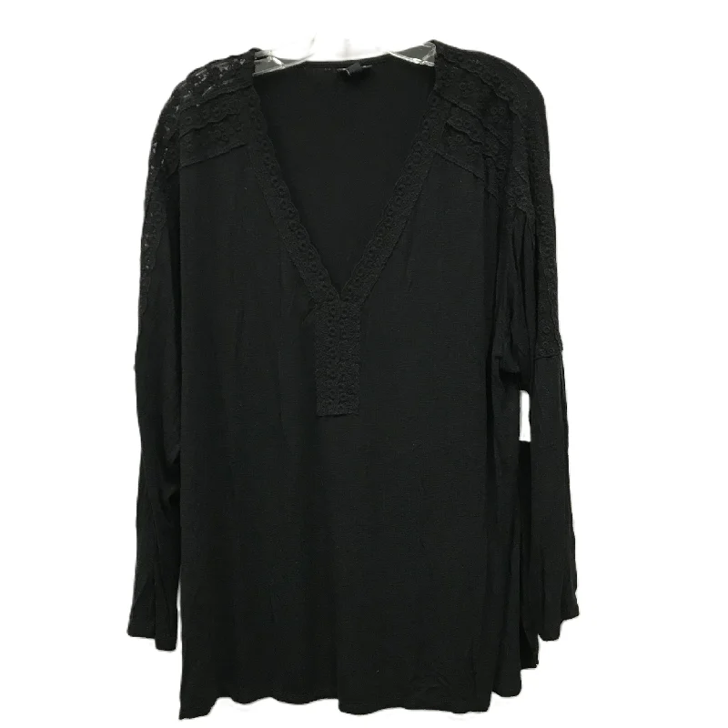 Top Long Sleeve By Torrid In Black, Size: 2x