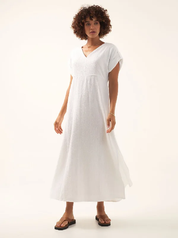 Catalina Cotton Dress White