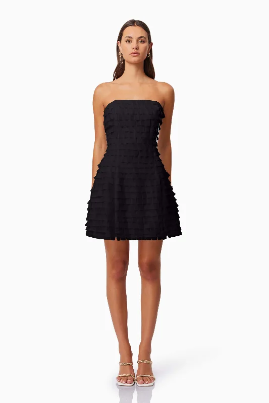 Hailey Strapless Mini Party Dress In Black