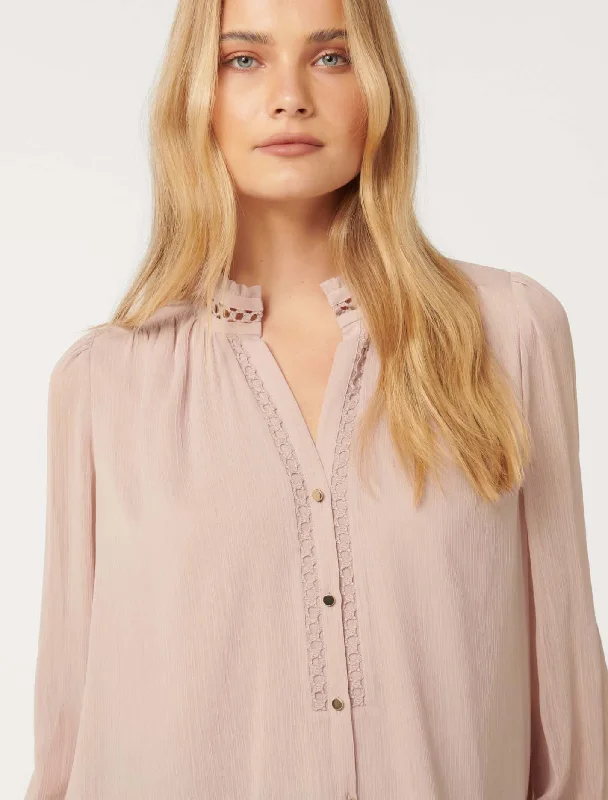 Iris Trim Insert Blouse