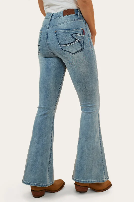 Bowie Womens Flare Jean - Light Blue