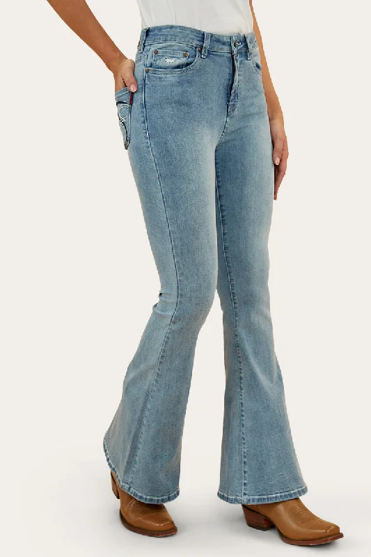 Bowie Womens Flare Jean - Light Blue