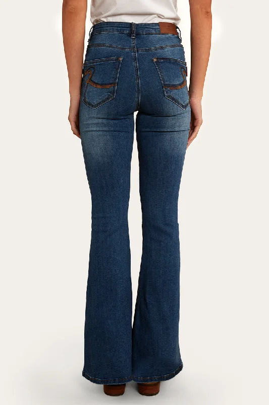 Bowie Womens Flare Jean - Vintage Blue Wash