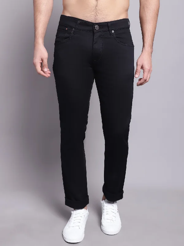 Cantabil Men Black Stretchable Jeans