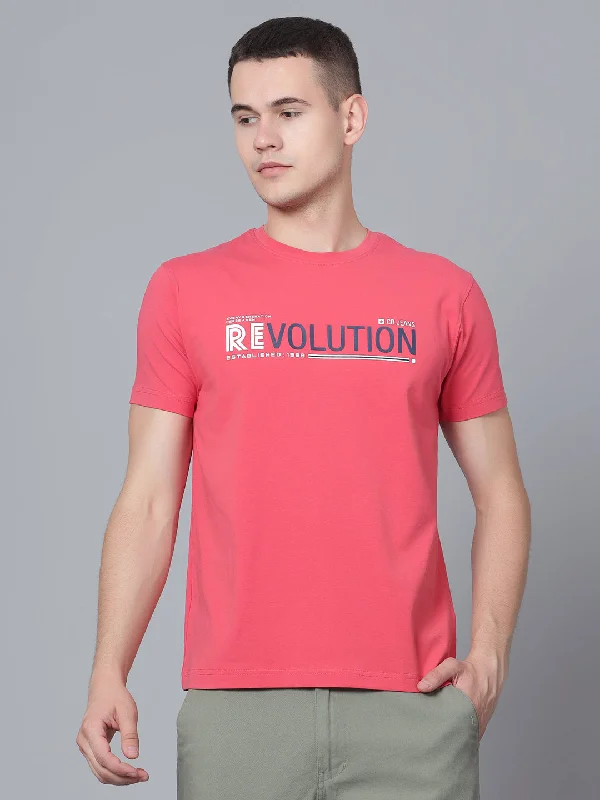 Cantabil Men Coral T-Shirt