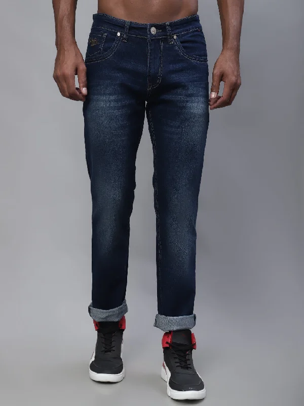 Cantabil Men Dark Mercerised Jeans