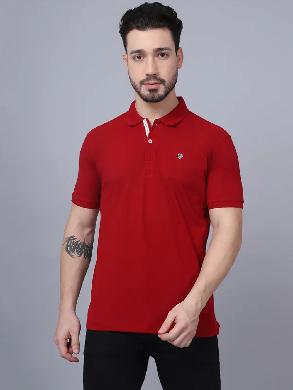 Cantabil Mens Maroon T-Shirt