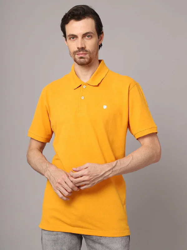 Cantabil Mens Mustard T-Shirt