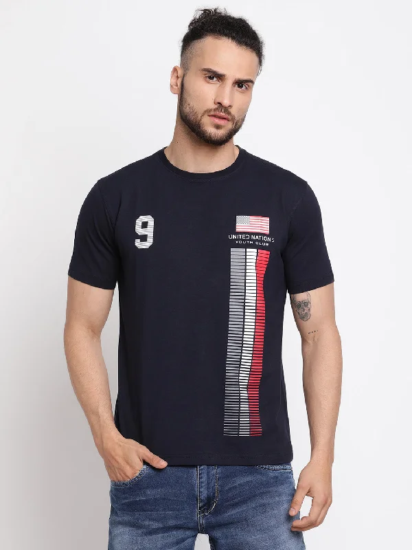 Cantabil Men's Navy T-Shirt