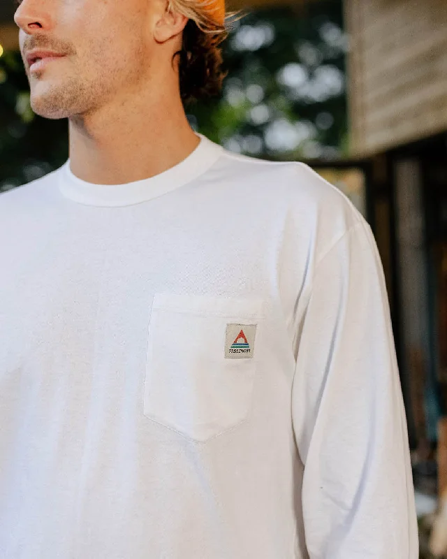 Heritage Recycled Relaxed Fit LS T-Shirt - White