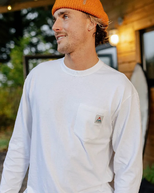 Heritage Recycled Relaxed Fit LS T-Shirt - White