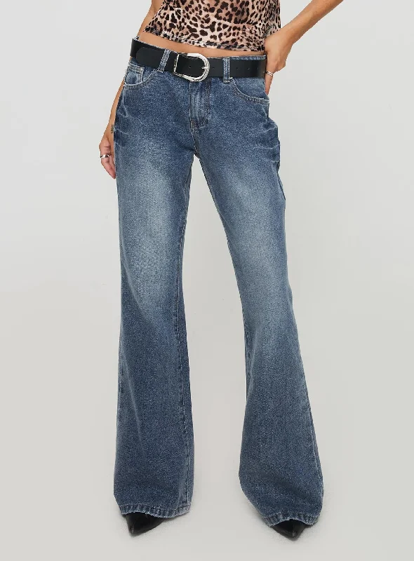 Joner Low Rise Flare Jeans Light Blue Wash