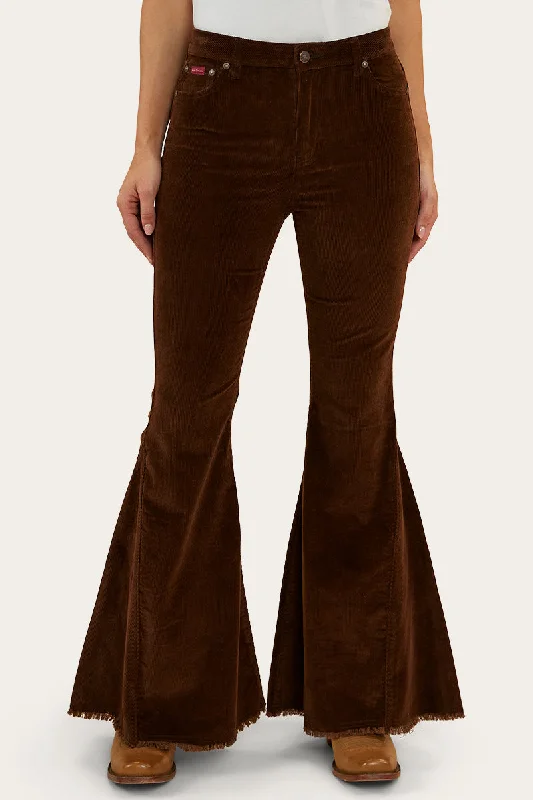 Norah Womens Super Flare Jean - Chocolate