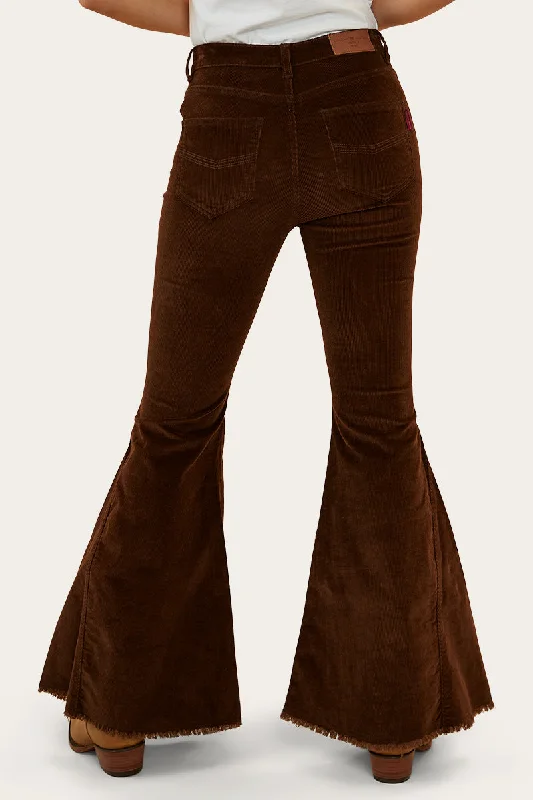 Norah Womens Super Flare Jean - Chocolate