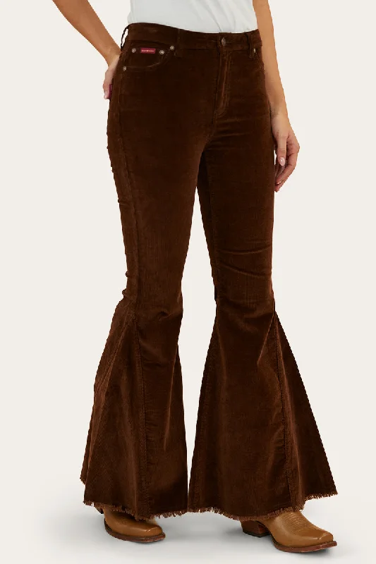 Norah Womens Super Flare Jean - Chocolate