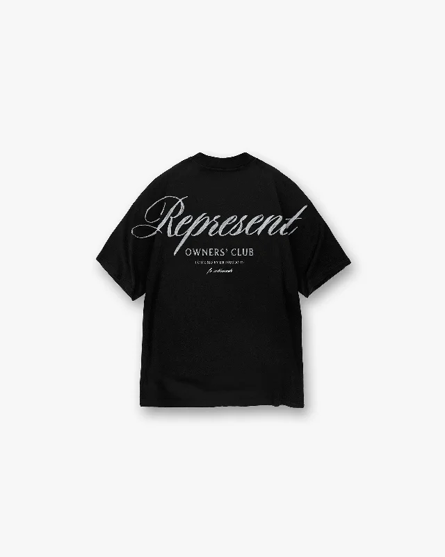 Represent Owners Club Script T-Shirt - Black