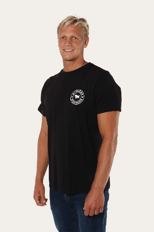 Signature Bull Mens Classic T-Shirt - Black/White