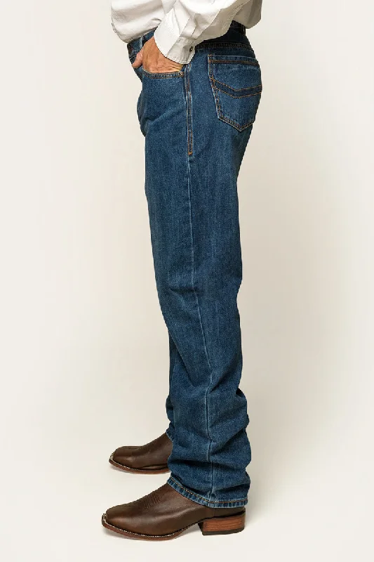 Station Hill Mens Relaxed Fit Jean - Dark Wash Blue