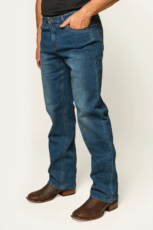 Sturt Mens Relaxed Leg Jean - Mid Blue