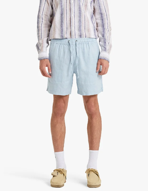 Riviera Linen Short - Ice Blue