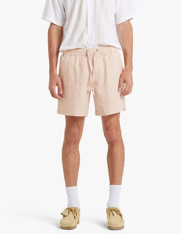 Riviera Linen Short - Peachy