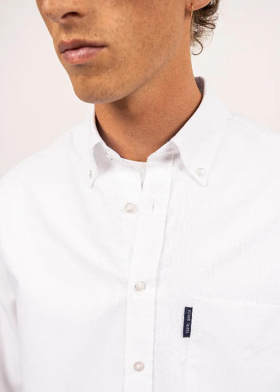 Amboise long sleeve shirt - regular fit, in cotton oxford (BLANC)