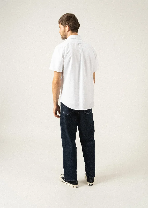 Amboise short sleeve shirt - regular fit, in cotton oxford (BLANC)