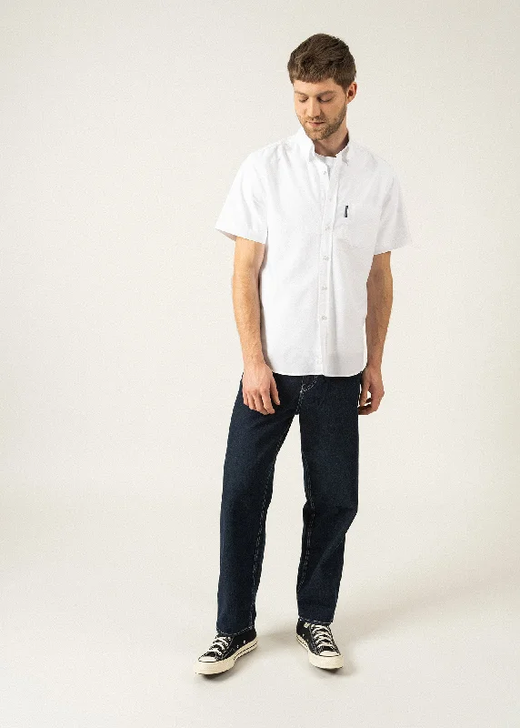 Amboise short sleeve shirt - regular fit, in cotton oxford (BLANC)