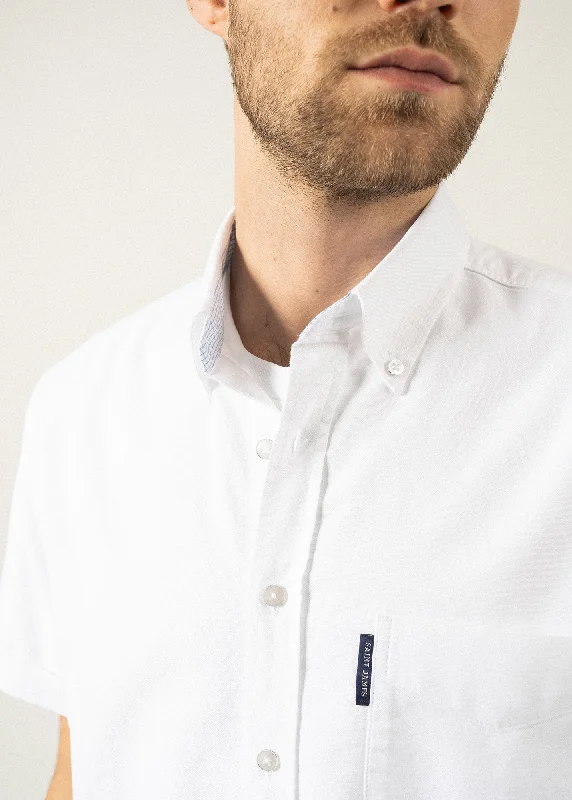 Amboise short sleeve shirt - regular fit, in cotton oxford (BLANC)