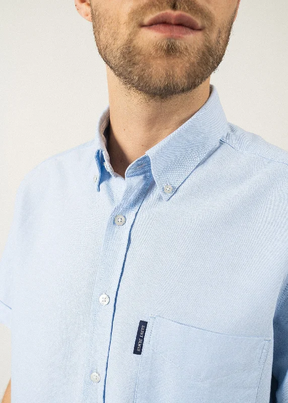 Amboise short sleeve shirt - regular fit, in cotton oxford (CIEL)