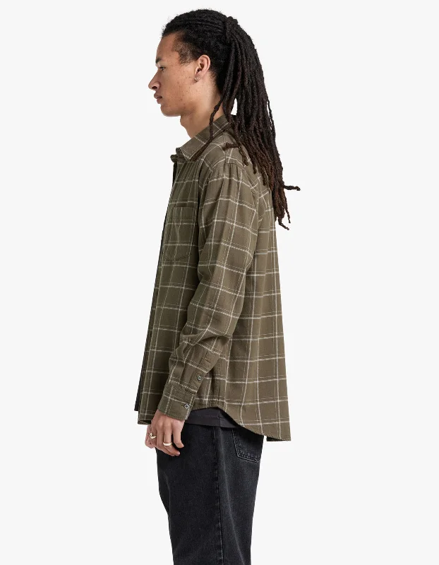 Brady Check Long Sleeve Shirt - Spruce/Cream Check