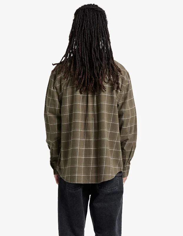 Brady Check Long Sleeve Shirt - Spruce/Cream Check