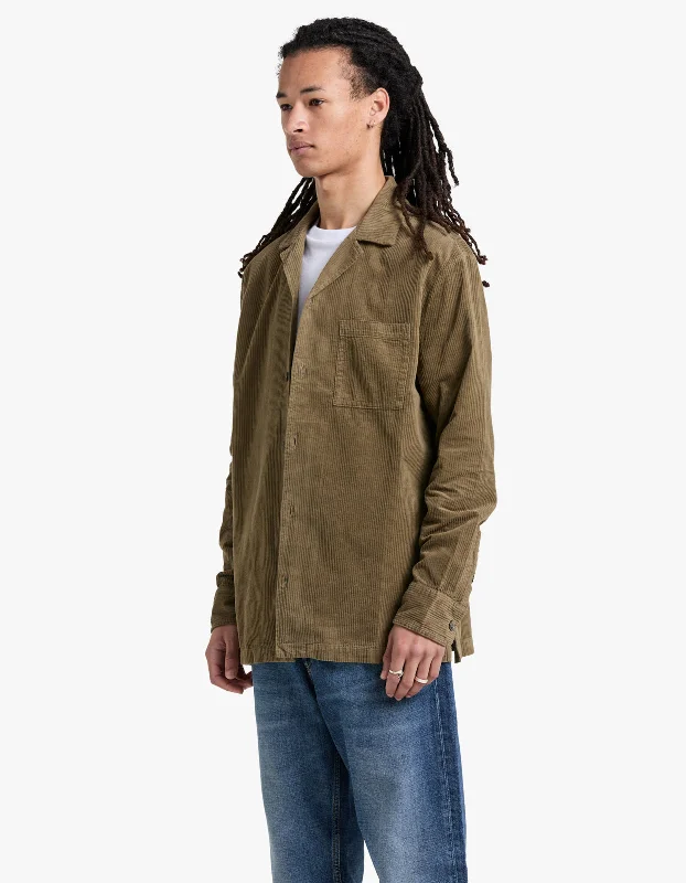 Wick Corduroy Long Sleeve Shirt - Spruce