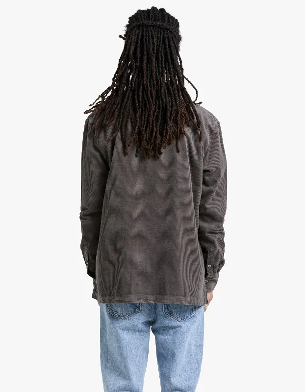 Wick Corduroy Long Sleeve Shirt - Washed Graphite