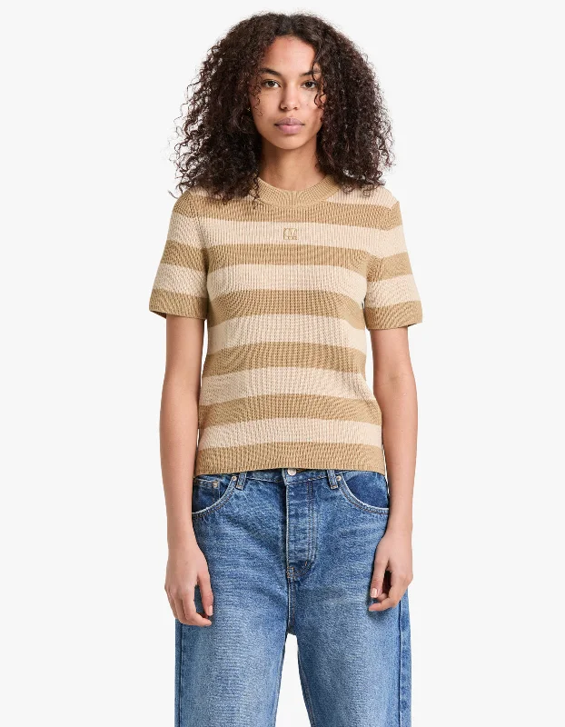 Umi Knit T-Shirt - Tan Cream