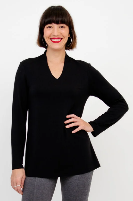 Chimmy Top, Black, Bamboo