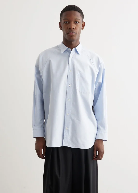 Contrast Back Panel Cotton Oxford Shirt