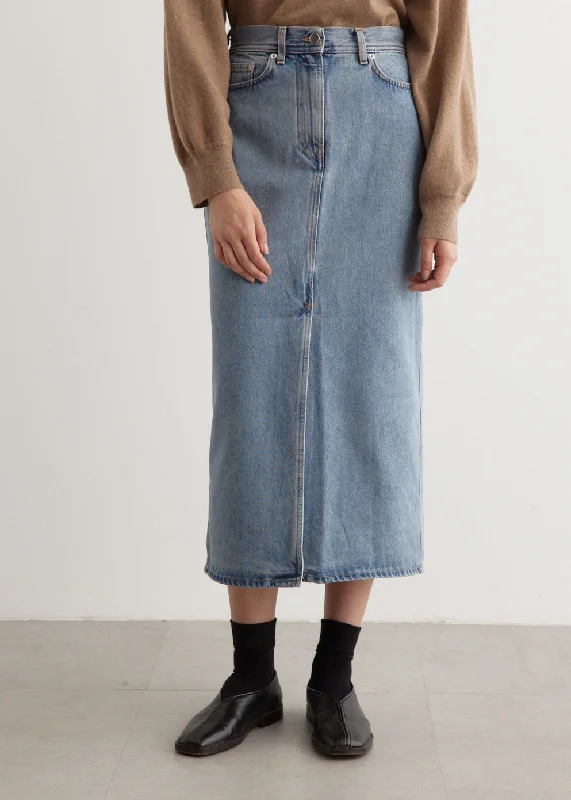 Rona Long Denim Skirt