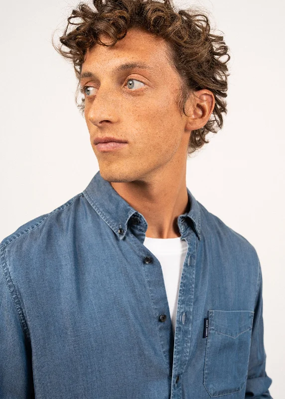 Frederic long sleeve shirt - regular fit, in chambray (CHAMBRAY)