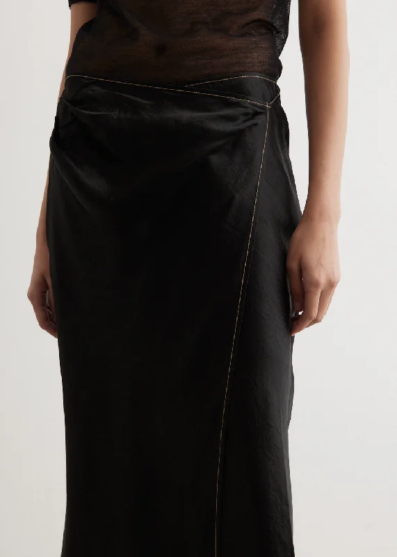 Iala Satin Wrap Skirt