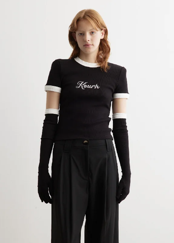 Icons Crop Tight T-Shirt