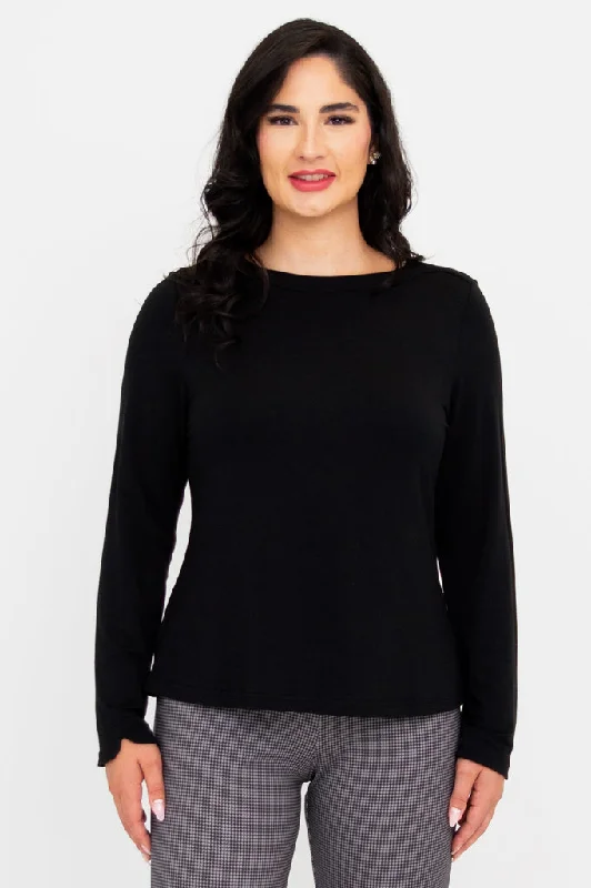 Mona Top, Black, Bamboo