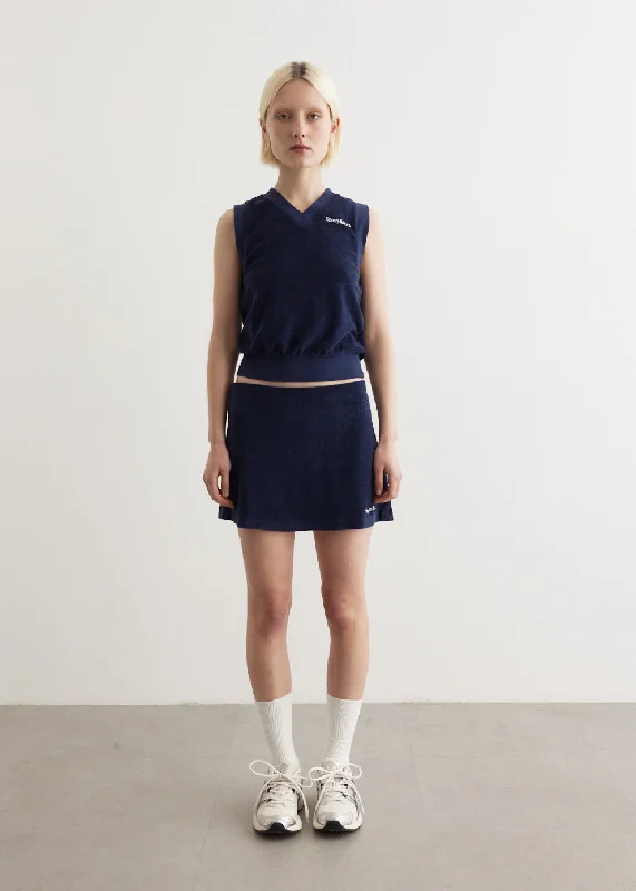 Serif Logo Terry Skirt