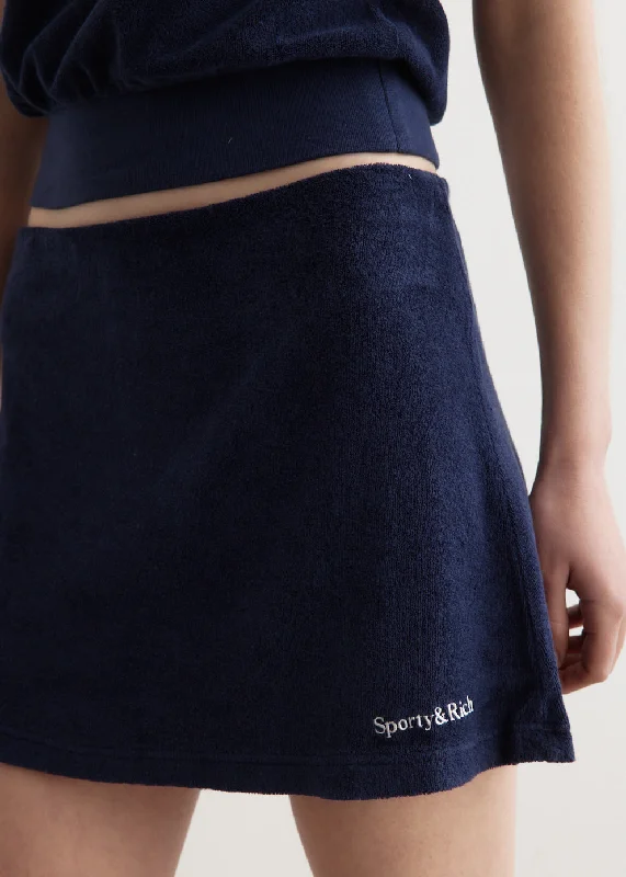 Serif Logo Terry Skirt