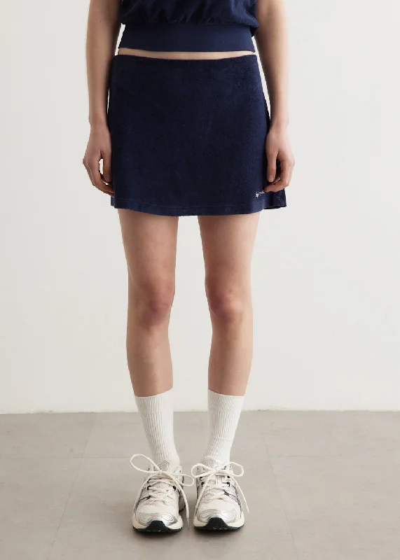 Serif Logo Terry Skirt