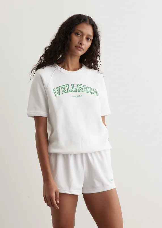 Wellness Ivy Flocked Short Sleeve Crewneck