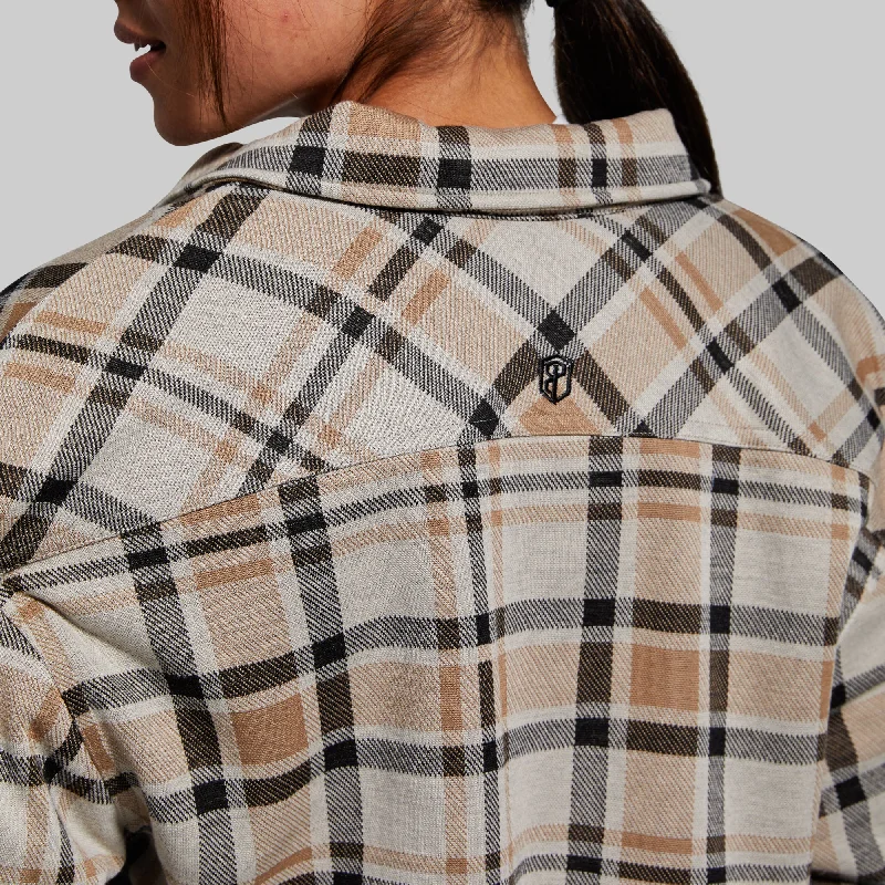 Women's Sherpa Cropped Flannel (Brushwood)